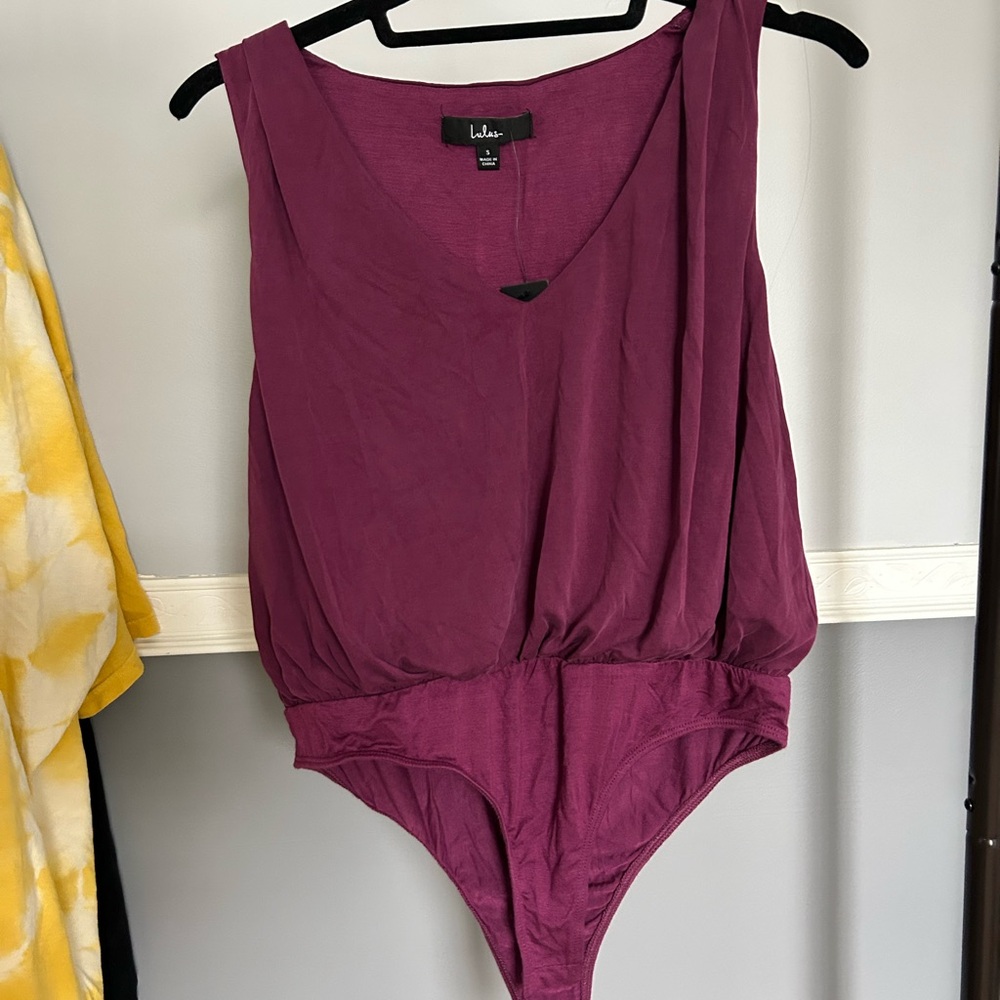 Lulus Purple Sleeveless Bodysuit